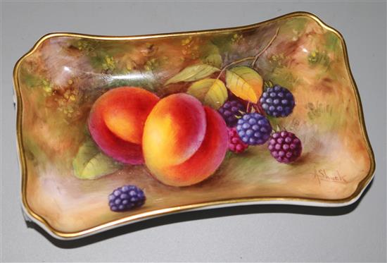 A Royal Worcester fruit painted dish